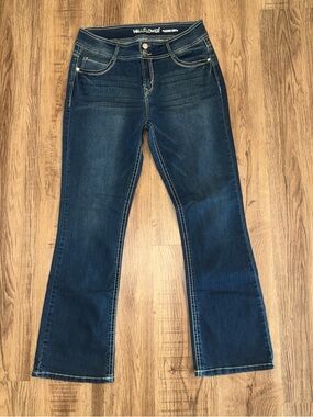 WallFlower Jeans Luscious Curvy Fit Bootcut Flap Pockets Thick Stitch Womens 15